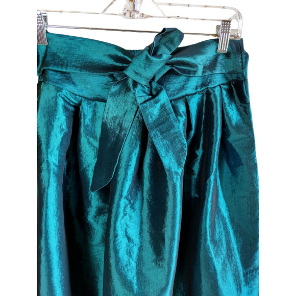 Kafe Womens High waist/rise Blue Silk Midi Skirt Size Large - Picture 3 of 10